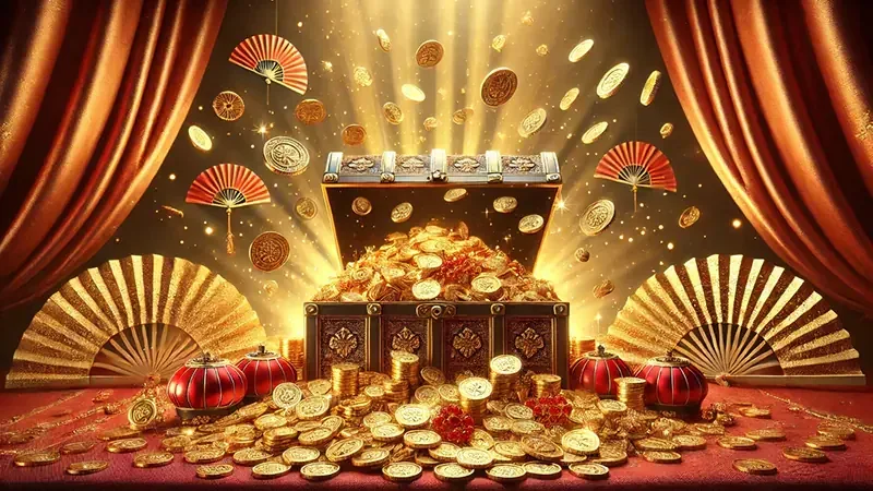 Tampilan permainan digital dengan suasana meja dan cahaya kasino