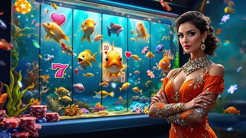 Koleksi kartu permainan mobile di dalam lobi MARI777